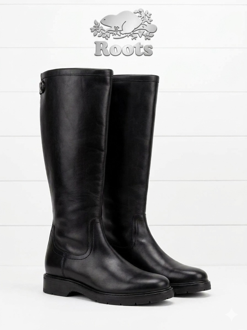 Roots • Black Leather Riding Boots • Size 10